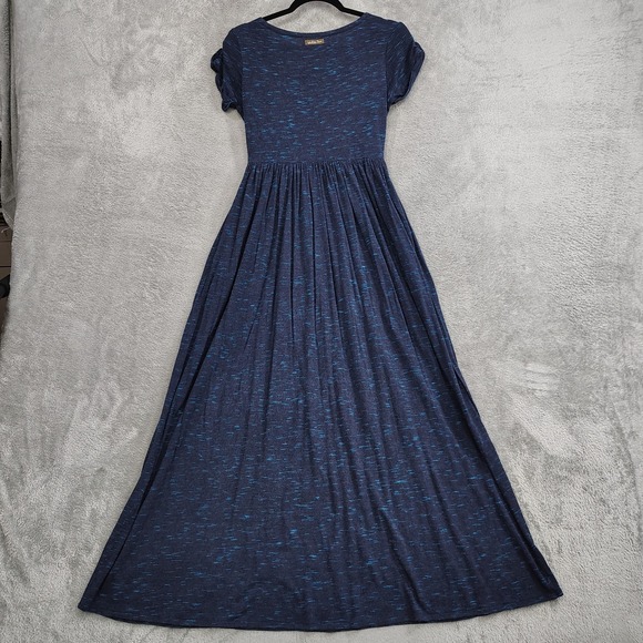 Matilda Jane Deep Water Curtain Call Navy Button Detail Maxi Dress ASO Size S - Picture 15 of 16